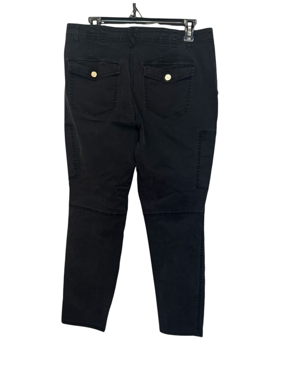 White House Black Market Black THE SLIM CROP Utility Jeans SIZE: 12 #5 - Picture 6 of 10